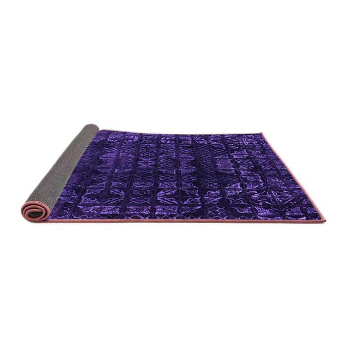 Sideview of Abstract Purple Modern Rug, abs4491pur