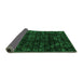 Sideview of Abstract Green Modern Rug, abs4491grn