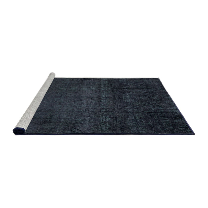 Sideview of Machine Washable Abstract Dark Slate Gray Green Rug, wshabs4492