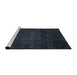 Sideview of Machine Washable Abstract Dark Slate Gray Green Rug, wshabs4492