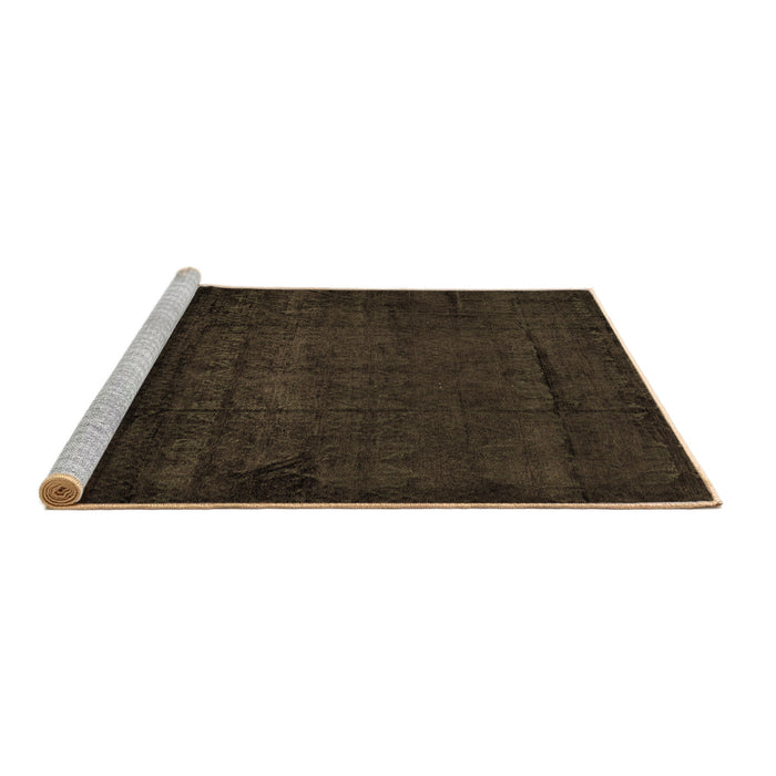 Sideview of Machine Washable Abstract Brown Modern Rug, wshabs4492brn