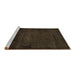 Sideview of Machine Washable Abstract Brown Modern Rug, wshabs4492brn