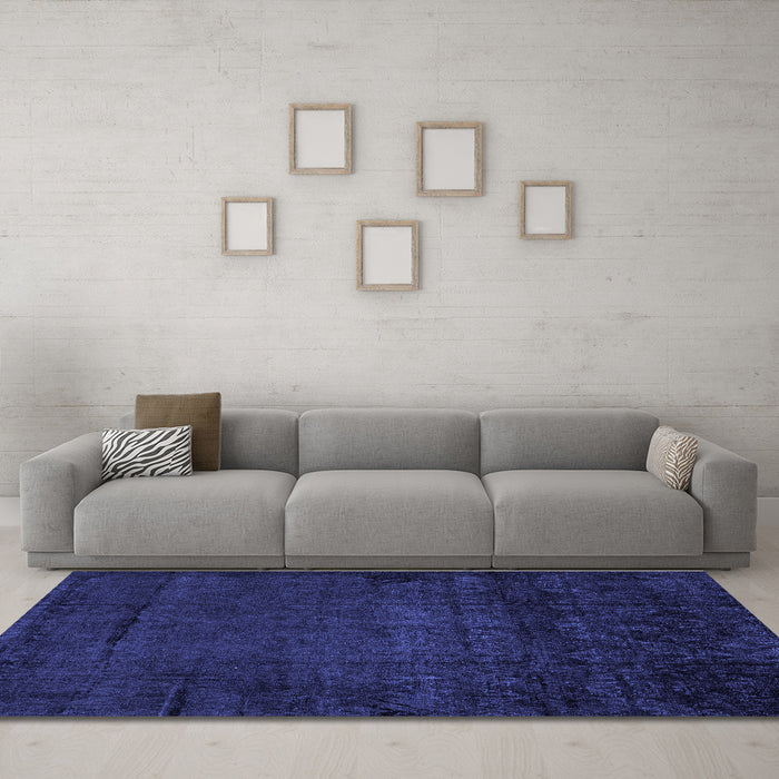 Machine Washable Abstract Blue Modern Rug in a Living Room, wshabs4492blu