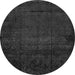 Round Machine Washable Abstract Gray Modern Rug, wshabs4492gry