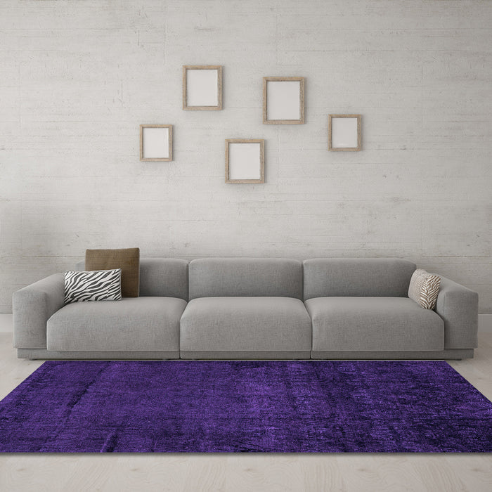 Machine Washable Abstract Purple Modern Area Rugs in a Living Room, wshabs4492pur