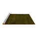 Sideview of Machine Washable Abstract Yellow Modern Rug, wshabs4492yw