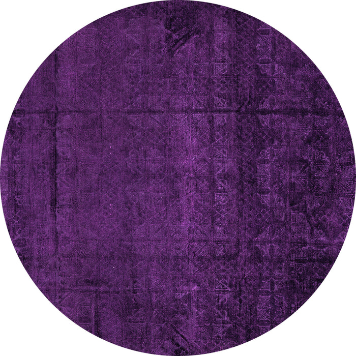 Round Machine Washable Abstract Pink Modern Rug, wshabs4492pnk