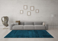 Machine Washable Abstract Light Blue Modern Rug, wshabs4492lblu