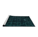 Sideview of Machine Washable Abstract Medium Teal Green Rug, wshabs4493