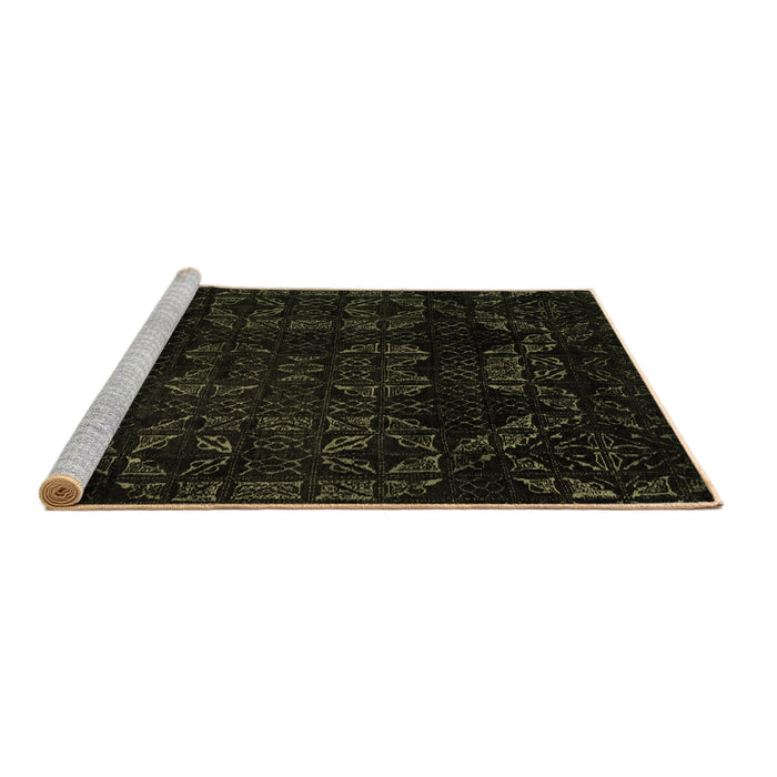 Sideview of Machine Washable Abstract Brown Modern Rug, wshabs4493brn
