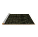 Sideview of Machine Washable Abstract Brown Modern Rug, wshabs4493brn