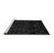 Sideview of Machine Washable Abstract Gray Modern Rug, wshabs4493gry