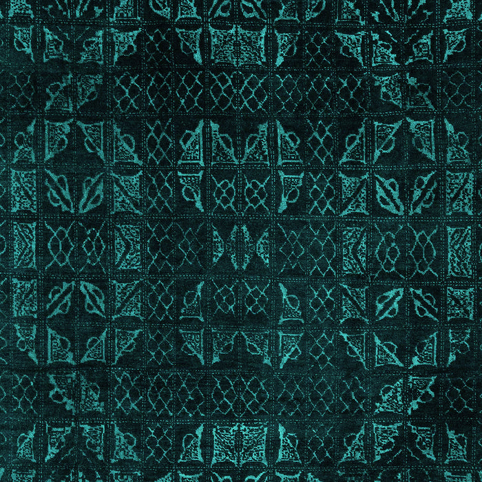 Machine Washable Abstract Turquoise Modern Area Rugs, wshabs4493turq