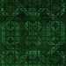 Square Machine Washable Abstract Green Modern Area Rugs, wshabs4493grn