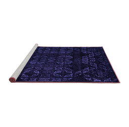 Sideview of Machine Washable Abstract Purple Modern Area Rugs, wshabs4493pur