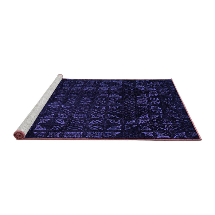 Sideview of Machine Washable Abstract Purple Modern Area Rugs, wshabs4493pur