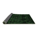 Sideview of Abstract Emerald Green Modern Rug, abs4493emgrn