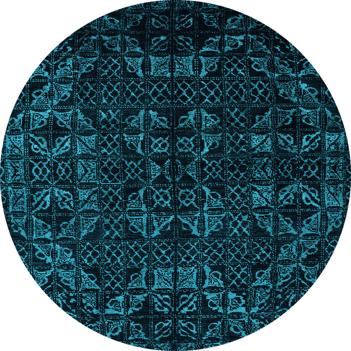 Round Machine Washable Abstract Light Blue Modern Rug, wshabs4494lblu