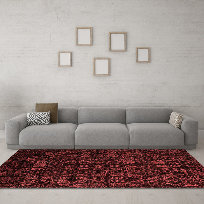 Modern Red Washable Rugs