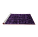 Sideview of Machine Washable Abstract Pink Modern Rug, wshabs4494pnk