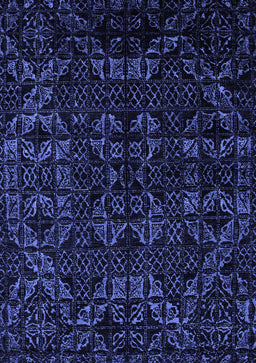 Abstract Blue Modern Rug, abs4494blu