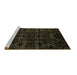 Sideview of Machine Washable Abstract Brown Modern Rug, wshabs4494brn