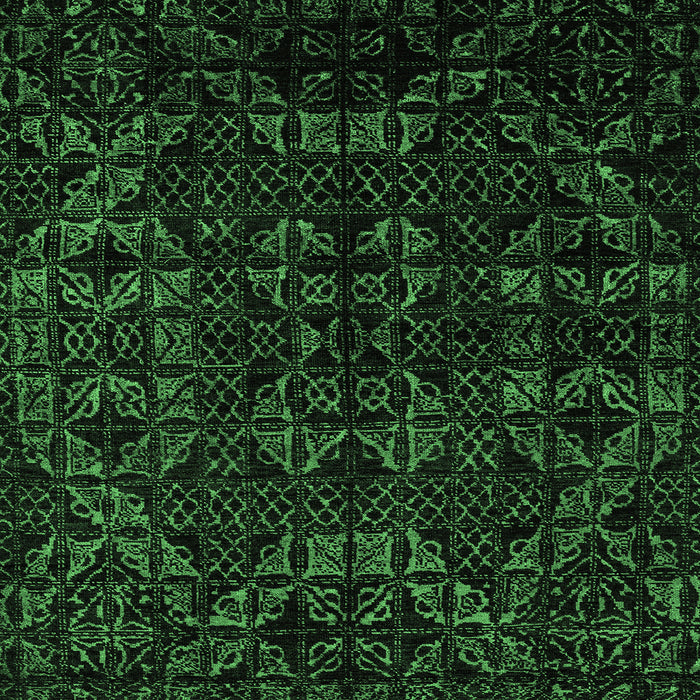 Square Machine Washable Abstract Emerald Green Modern Area Rugs, wshabs4494emgrn