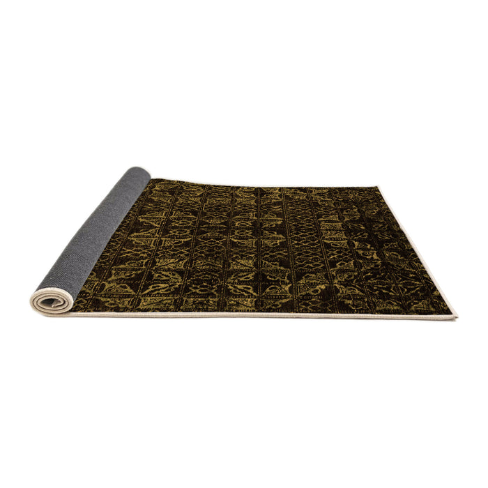Sideview of Abstract Orange Modern Rug, abs4494org
