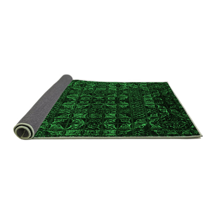 Sideview of Abstract Green Modern Rug, abs4494grn