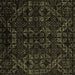 Square Machine Washable Abstract Brown Modern Rug, wshabs4494brn