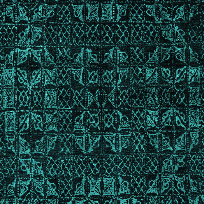 Machine Washable Abstract Turquoise Modern Area Rugs, wshabs4494turq