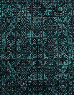 Abstract Greenish Blue Green Modern Rug, abs4494