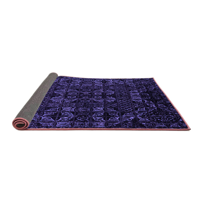 Sideview of Abstract Purple Modern Rug, abs4494pur