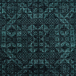 Square Abstract Greenish Blue Green Modern Rug, abs4494