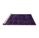 Sideview of Machine Washable Abstract Pink Modern Rug, wshabs4495pnk