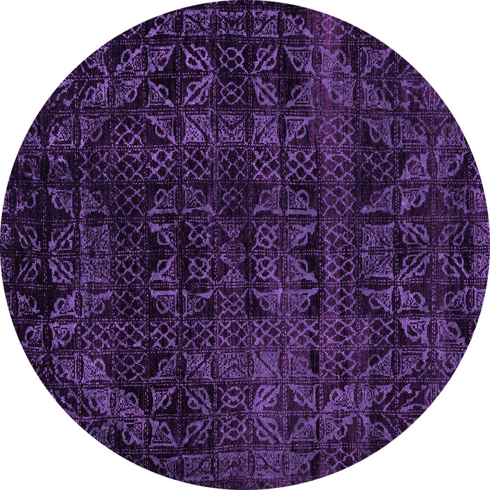 Round Abstract Pink Modern Rug, abs4495pnk