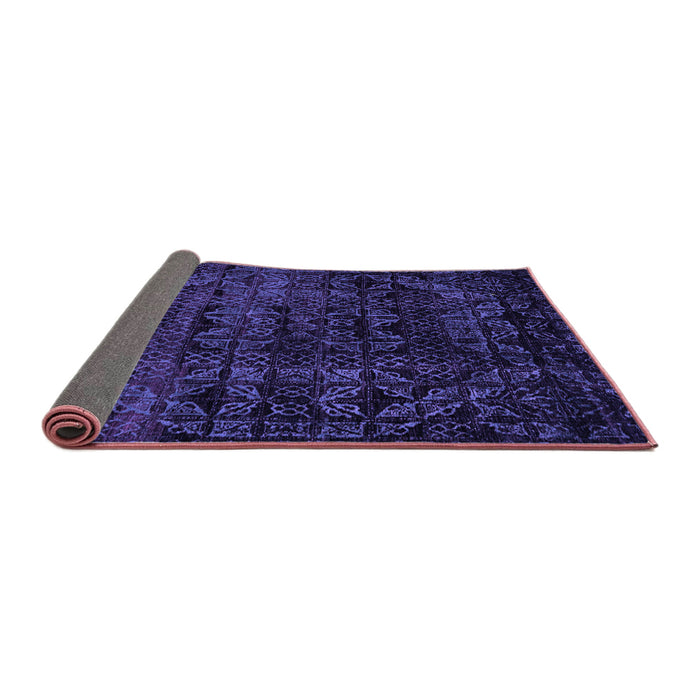 Sideview of Abstract Purple Modern Rug, abs4495pur