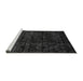 Sideview of Machine Washable Abstract Gray Modern Rug, wshabs4495gry