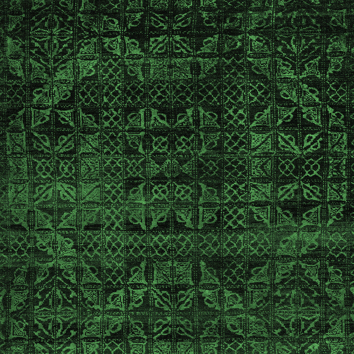 Square Machine Washable Abstract Emerald Green Modern Area Rugs, wshabs4495emgrn