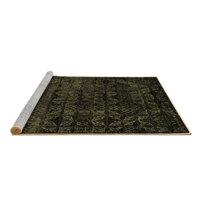 Sideview of Machine Washable Abstract Brown Modern Rug, wshabs4495brn