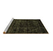 Sideview of Machine Washable Abstract Brown Modern Rug, wshabs4495brn