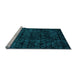 Sideview of Machine Washable Abstract Light Blue Modern Rug, wshabs4495lblu