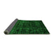 Sideview of Abstract Green Modern Rug, abs4495grn