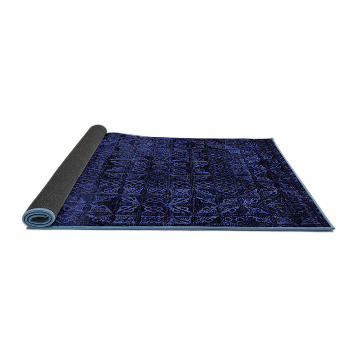 Sideview of Abstract Blue Modern Rug, abs4495blu