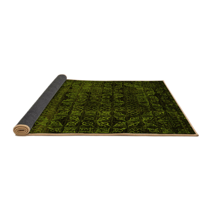 Sideview of Abstract Yellow Modern Rug, abs4495yw