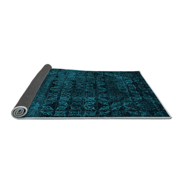 Sideview of Abstract Light Blue Modern Rug, abs4495lblu