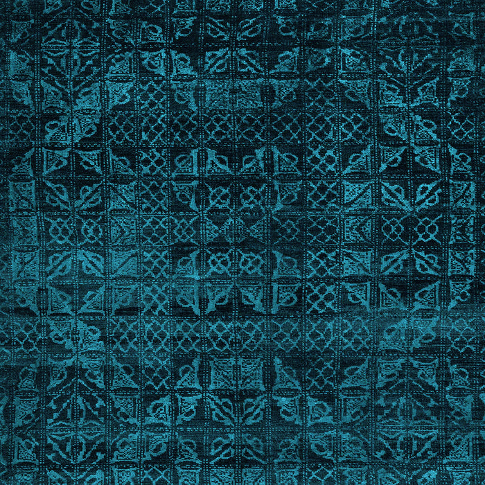 Square Machine Washable Abstract Light Blue Modern Rug, wshabs4495lblu