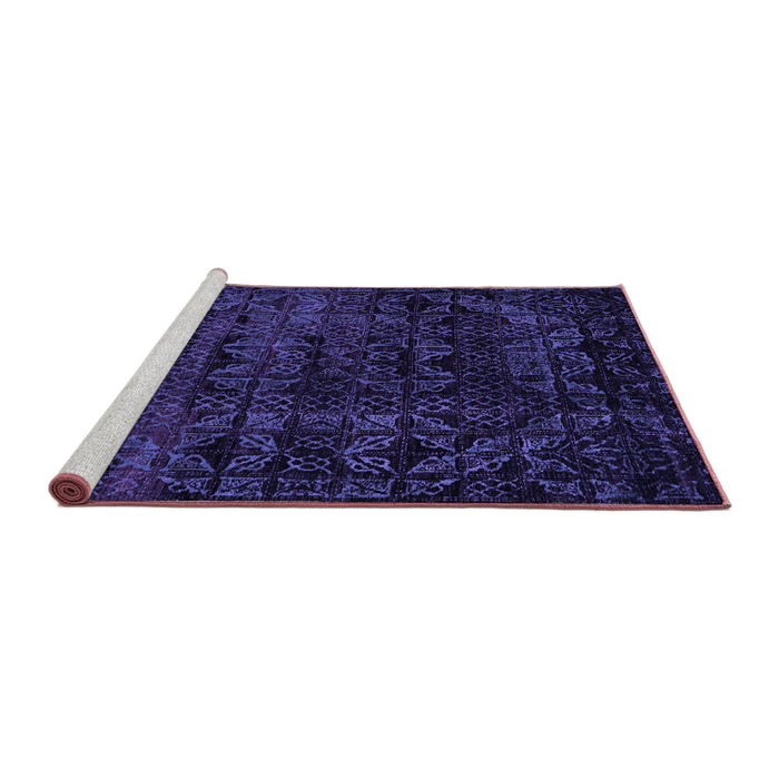Sideview of Machine Washable Abstract Purple Modern Area Rugs, wshabs4495pur