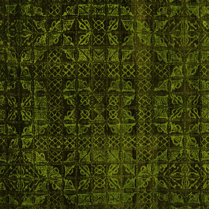 Square Abstract Yellow Modern Rug, abs4495yw