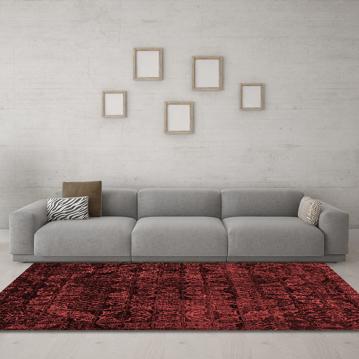 Modern Red Washable Rugs